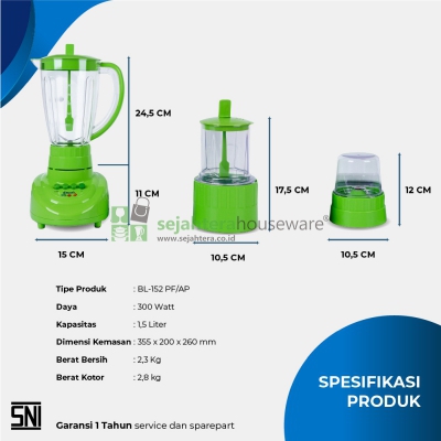 Blender Miyako BL-152 PF/AP (Hijau)A#3