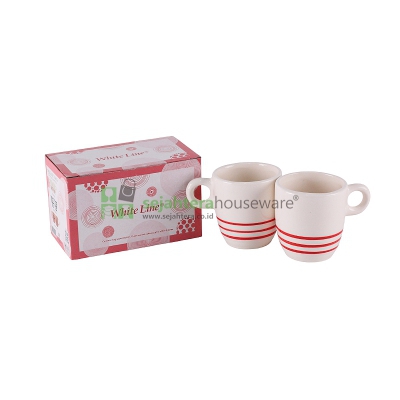 Gelas Papa Mama White Line RING 2 pcs