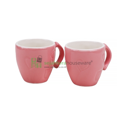 Gelas Papa Mama White Line VALENTINE 2pc