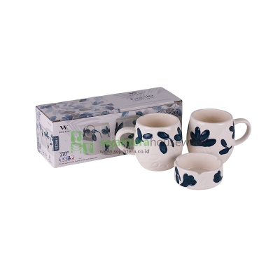 Gelas Papa Mama White Line FREESIA 3 pcs