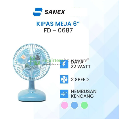 Kipas Sanex 6 Inchi FD-0687**
