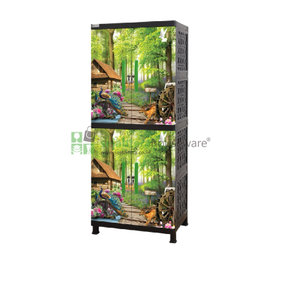 Lemari Plastik PANEN Susun 4 (4 Pintu)