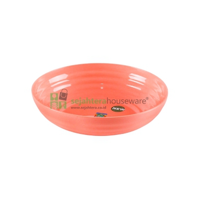 Mangkok Ceper Lucent Green Leaf 4088#3