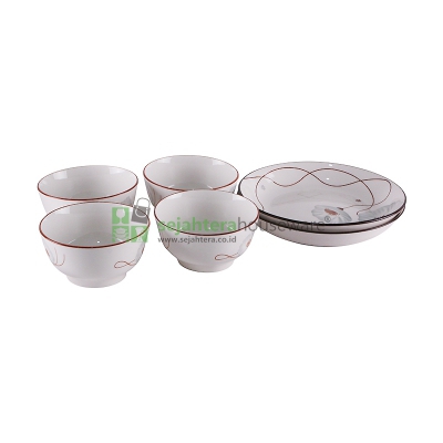 Mangkok Piring Set HA1878 6 Pcs