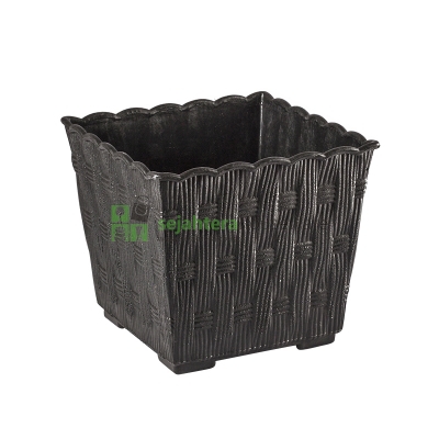 Pot Bunga CJP Rotan 900 Segi 30cm HITAM