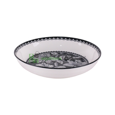 Piring Porselen 8 Inc Dalam Black HOKITA