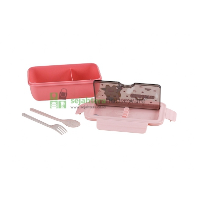 Lunch Box HXD 6627 1100ml + Sendok Garpu