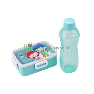 Lunch Box+Botol Green Leaf GLH002