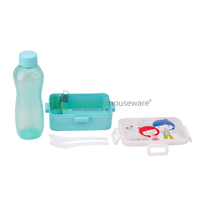 Lunch Box+Botol Green Leaf GLH002