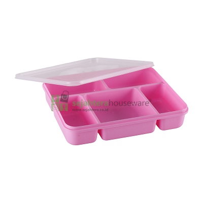 Lunch Box Segi Warna Lovenia 5 Sekat
