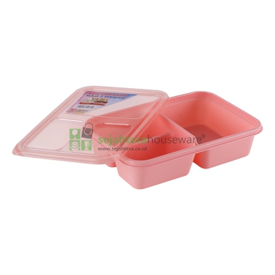 Lunch Box Venxia Manisa Sekat 3 Warna